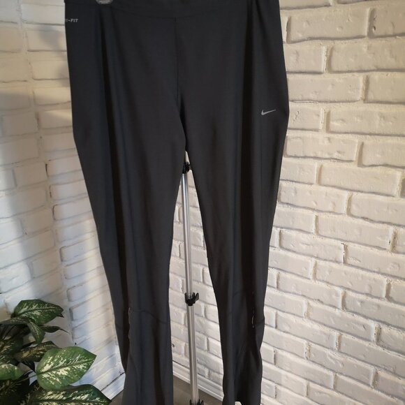 Nike Dri Fit Ladies Dark Grey Full Length Leggings - Picture 1 of 11